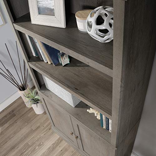 Sauder Storage Bookcase with Doors, Mystic Oak Finish