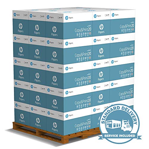 HP Printer Paper, Copy and Print20, 8.5 x 11, Letter Paper - 1 Pallet / 40 Cartons (STANDARD LOADING DOCK DELIVERY)
