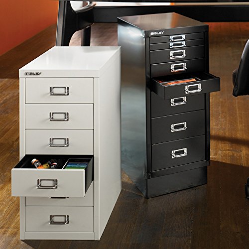 Bisley 6 Drawer Steel Under-Desk Multidrawer Storage Cabinet, Orange (MD6-OR)