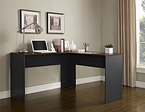 Ameriwood Home The Works L Desk, Cherry