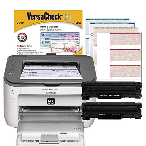 VersaCheck Canon M15 MX MICR Laser Check Printer and VersaCheck Gold Check Printing Software Bundle, White (M15MX)
