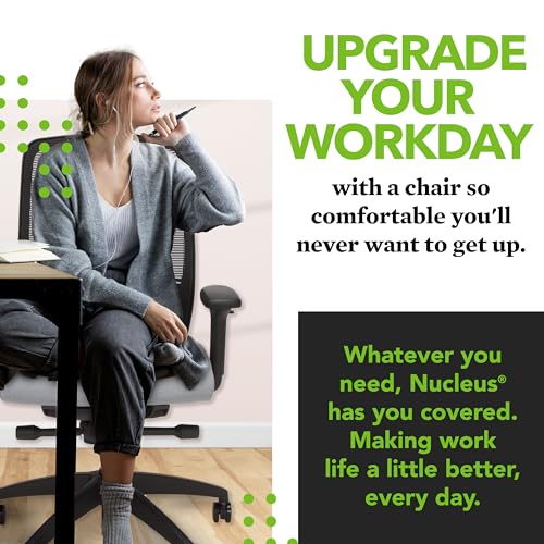 HON Nucleus Grey Ergonomic Office Chair with Synchro-Tilt Recline & Adjustable Lumbar Support