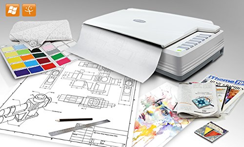 Plustek Opticpro A320L, A3 scanner with CCD sensor, no warm-up need. 8.5 sec for A3 color scan. Suitable for Graphic Design, large format Maps and color catalog