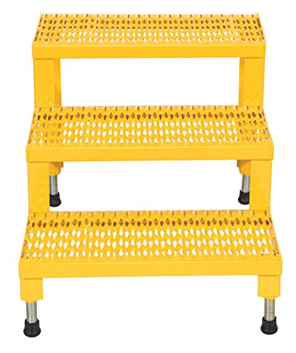 Vestil Adjustable Step Mate Stand 3 Step 500 Lb. Capacity Yellow