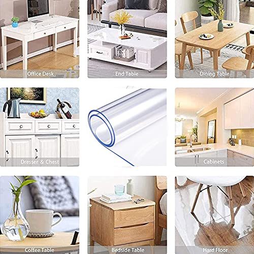 KUAIE Transparent Office Chair Mat - Non-Slip Scratch Resistant Floor Protector