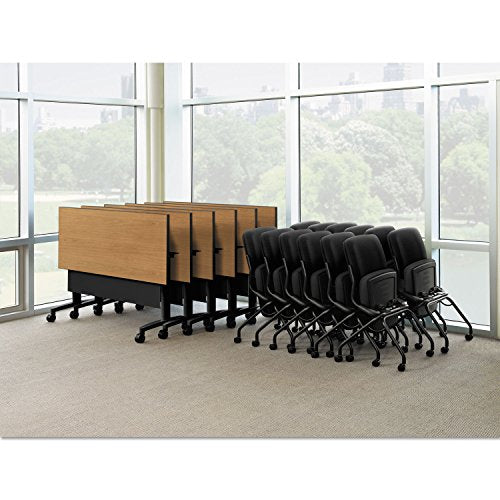 HON Motivate Seating Nesting/Stacking Flex-Back Chair - Black/Onyx/Platinum