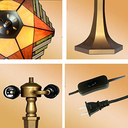 Tiffany Style Desk Lamps, European Retro Bedroom Bedside Desk Lamps Living Room Decoration Light for Bedroom Study Reading Office