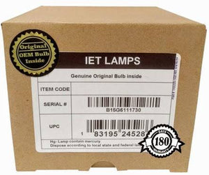 Genuine OEM Replacement Lamp for HITACHI CP-WU8450, CP-WX8255, CP-WX8255A Projector - IET Lamps with 1 Year Warranty (Power by Philips)