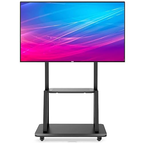 WAWJB Mobile TV Cart Stand Fits 32-65 Inch Free Lift TV Cart Stand