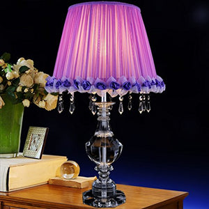 HZB Modern Simplified Crystal Desk Lamp European Romantic Living Room Study Room Crystal Desk Lamp ( Size : 3868cm )