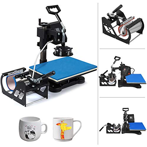 Mophorn Heat Press Machine 12x15 inch 5in1 T-Shirt Heat Press and Vinyl Cutter 53 inch Plotter Machine 1350mm Paper Feed Vinyl Cutter Plotter