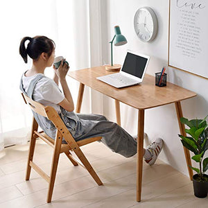 Computer Desk, Simple and Modern Bamboo Home Office Desk, Gaming Desk Workstation for Office/Study/Bedroom, Easy to Assemble, Length: 31.5"/39.4" (Size : 80×60×76cm)