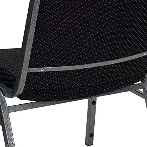 Flash Furniture 2 Pack HERCULES Series Big & Tall 1000 lb. Rated Black Fabric Stack Chair