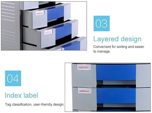 Generic 4-Layer Drawer File Cabinet with Lock - Home Office Storage Organization