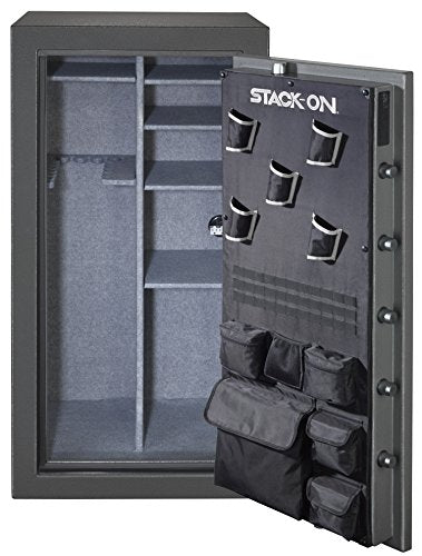 Stack-On TD-40-GP-B-S Total Defense 36-40 Gun Safe with Biometric Lock, Gray Pebble