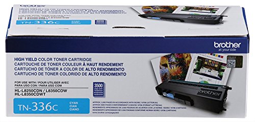 Brother TN336BK, TN336C, TN336M, TN336Y High Yield Black, Cyan, Magenta and Yellow  Toner Cartridge Set