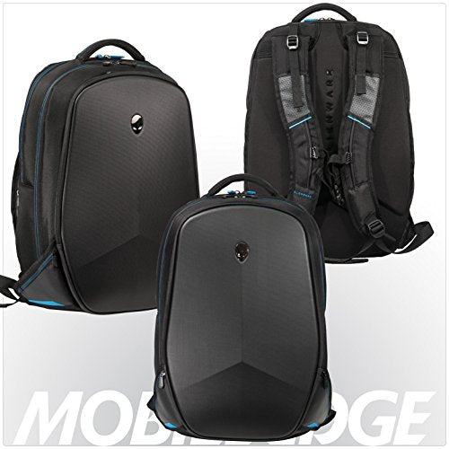 Dell Alienware 15" Vindicator Backpack Black/Red - Made with High-Density Nylon - Reinforced, Weather Resistant, Non-Slip Base - Not Compatible with Alienware 15" R3 Models