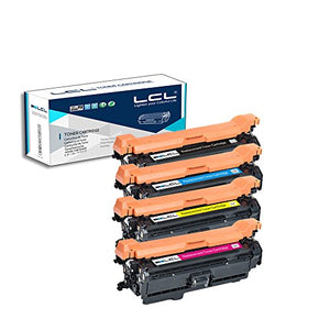 LCL Remanufactured Toner Cartridge Replacement for HP 651A CE340A CE341A CE342A CE343A 700 M775 (4-Pack Black Cyan Magenta Yellow)