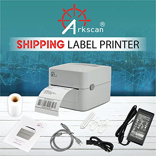 Arkscan 2054K-LAN Ethernet Network Shipping Label Printer for Windows Mac Chromebook Android Support Amazon Ebay Etsy Shopify ShipStation Stamps.com UPS USPS FedEx, Roll & Fanfold 4x6 Direct Thermal
