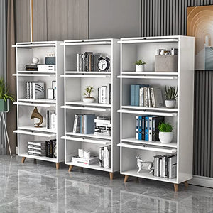 HARAY Multi-Layer Bookshelf with Door Dust-Proof Floor-to-Ceiling Storage Cabinet Rack