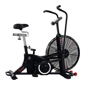 Sunny Health & Fitness Exercise Tornado Fan Air Bike with Bluetooth and Heart Rate Compatibility