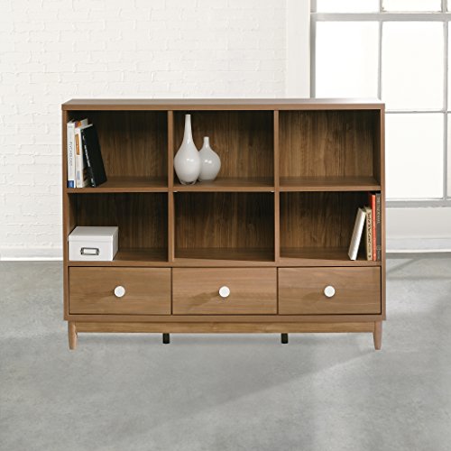 Sauder 416925 Console Bookcase, Fine Walnut Finish