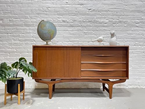 Lschool Mid Century Modern Sculptural Credenza/Media Stand/Sideboard