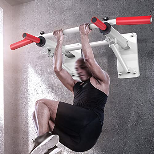 TYX Foldable Pull Up Bars Wall Mounted, Strength Training Equipment with Non-Slip Black Handles, Heavy Duty Chin Up Bar for Indoor Home Gym Workout,Black