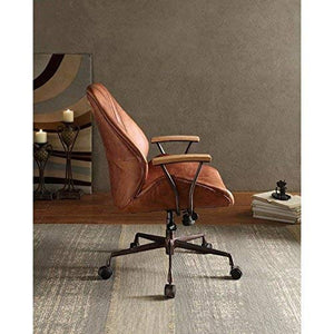 Acme Hamilton Top Grain Leather Office Chair, Cocoa Leather
