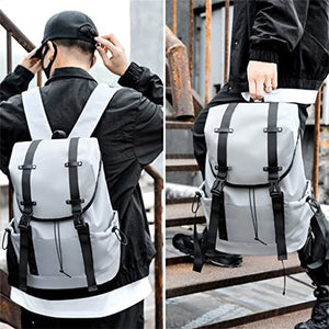 Backpack Large Capacity Men's Women's Backpack Soft Drawstring Design Portable Backpack Travel Bag (Color : C, Size