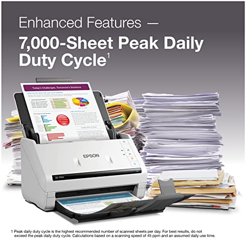 Epson DS-770 II Color Duplex Document Scanner with 100-page ADF for PC and Mac