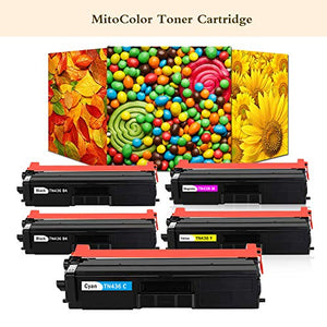 MitoColor (2 Black, 1 Cyan, 1 Magenta, 1 Yellow, 5 Pack) Compatible Toner Cartridge Replacement for Brother TN-436 TN436 to use with HL-L8260CDW HL-L8360CDW MFC-L8900CDW MFC-L8610CDW Printer