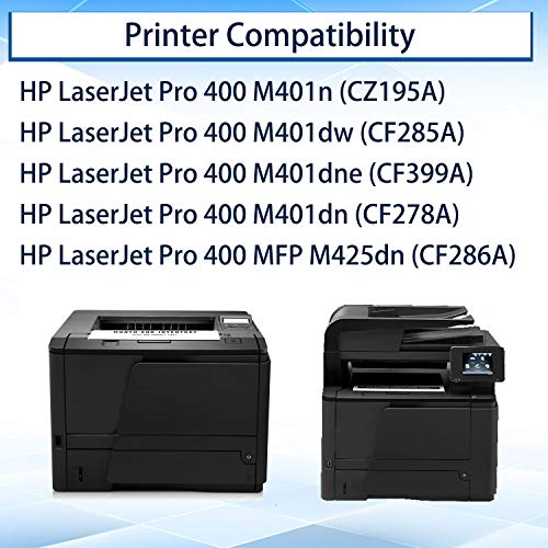 6 Pack Black 80A | CF280A Toner Cartridge Replacement for HP Laserjet Pro 400 M401n M401dw M401dne M401dn MFP M425dn Printer Toner,Sold by CalciuInk.
