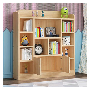 HARAY Children's Floor-to-Ceiling Bookcase with Door - Student Storage Cabinet (Color: B)