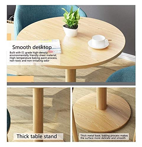 AkosOL Space-Saving Business Dining Table Set with Coffee Table and Chair - Blue