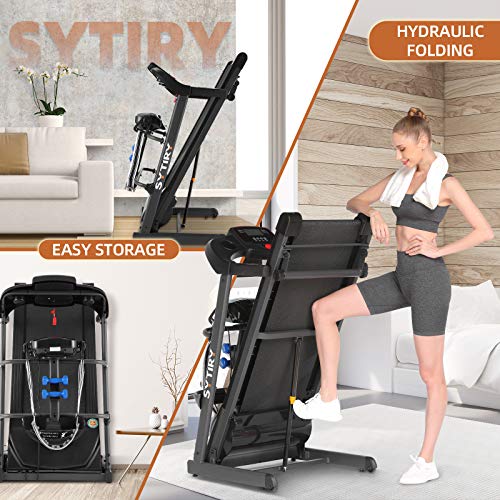 SYTIRY Multifunctional Treadmill, 3.25 Hp Foldable Treadmill, Indoor Treadmill with Leg and Waist Training, Aerobic Fitness Trainer for Running, Walking and Jogging, Suitable for Home/Office/Gym