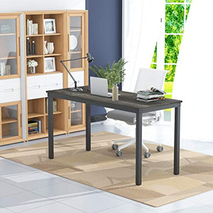 Teraves Computer Desk/Dining Table Office Desk Sturdy Writing Workstation for Home Office (39.37“, Black Oak)