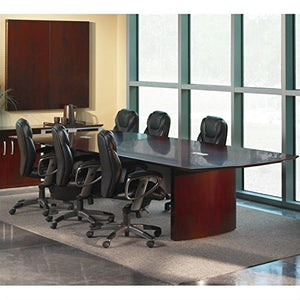 Mayline Napoli Curved End Conference Table in Mahogany-6' Conference Table - 6' Conference Table