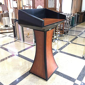 None Lectern Podium Stand - Standing Reading Desk for Conference Rooms, Churches, and Schools