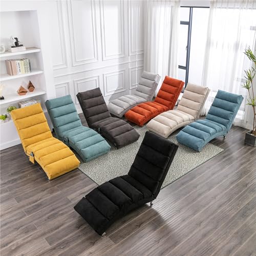 Poly Fabric Ergonomic Backrest Lounges Grey Plaid Handmade Solid Wood