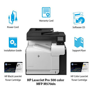 HP CZ271A#BGJ LaserJet Pro 500 MFP M570DN w/Ink Bundle