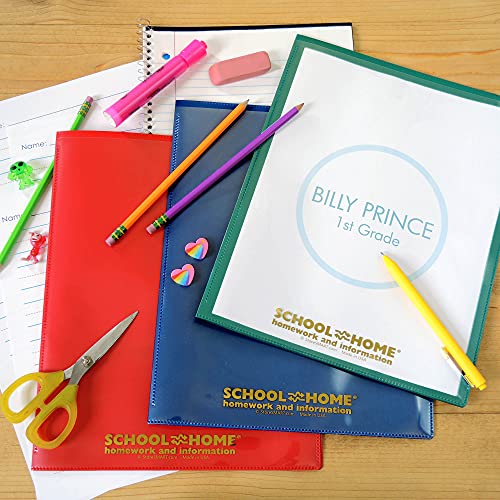 StoreSMART - Plastic School/Home Folders Archival Folders - Primary Colors 300 Pack - 50 Each of Six Bright Colors (SH900PCP300ENG)