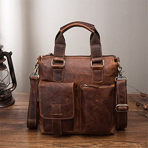 XZJJZ Handbag Men's Bag Messenger Bag Casual Business Briefcase Shoulder Bag Retro Fashion Bag (Color : A, Size : 31 * 31 * 4cm)