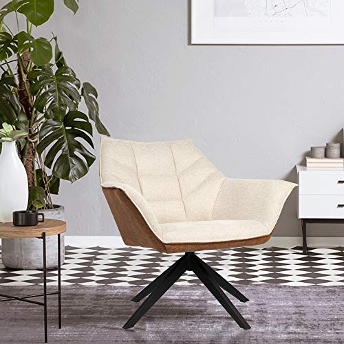Accent Chairs Set of 2 for Bedroom Metal Legs with 360-Degree Swivel White Upholstered Computer Desk Chair for Small Spaces Home Office Living Room Bedroom Home Furnishings