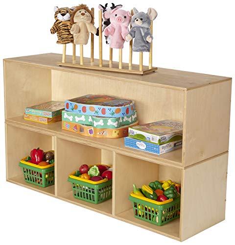 Childcraft Stacker Compartment Storage, 3 Compartments, 47-3/4 x 14-1/4 x 13-3/4 Inches