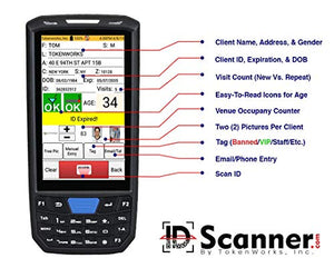 IDVisor Smart ID Scanner + All Software Upgrades & Charging Cradle