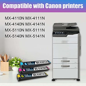 3 Pack Compatible MX51NTCA MX51NTMA MX51NTYA Toner Cartridge Replacement for Sharp MX-51NT MX-4110N MX-4111N MX-4140N MX-4141N MX-5110N MX-5111N MX-5140N MX-5141N Printer Cartridge (1C+1M+1+Y).