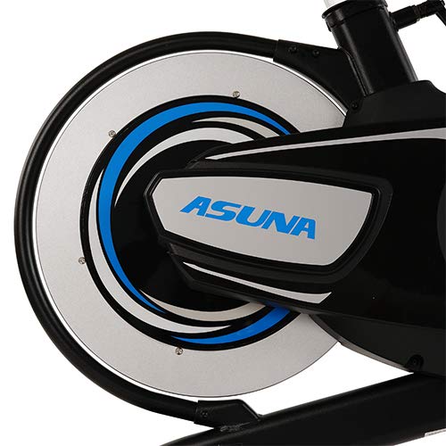 Sunny Health & Fitness Asuna 6100 Sprinter Cycle Exercise Bike - Magnetic Resistance Belt Rear Drive, 350 lb Max Weight with RPM Cadence Sensor, Dual Foot Cage/Clipless (SPD) Pedals