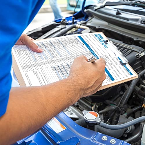 GotSafety - White Interior Inspection Label (5"x4"), with 3-Ply Carbonless- Annual Vehicle Inspection Report Form – X-Large Pack of 100 - Meet DOT Requirements 49 CFR 396 Vehicle Inspection