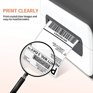 Phomemo Thermal Label Printer, with Label Holder and Pack of 250 4x6 Roll Labels, Pink Direct USB Thermal 4×6 Shipping Label Printer Maker, PM-246s Series